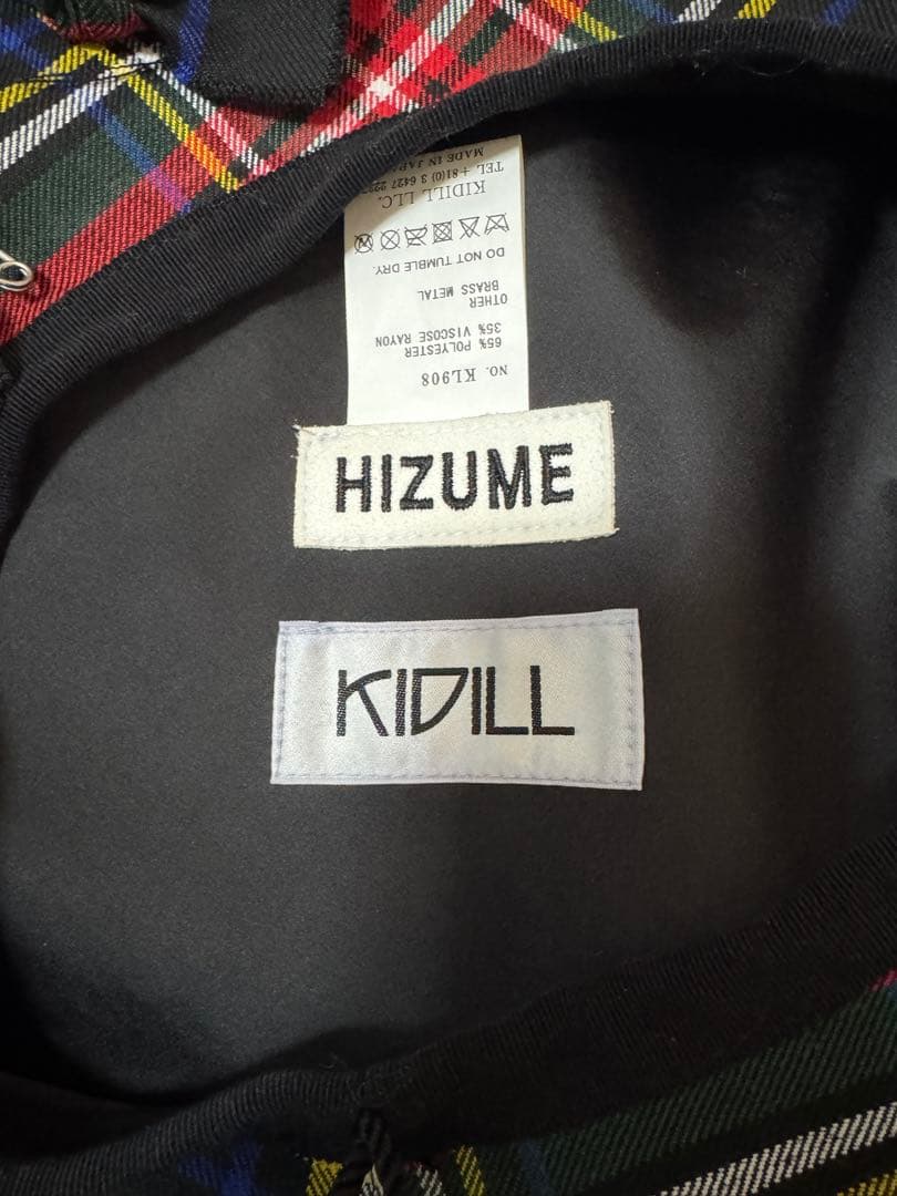 kidill hizume タータンチェック　リボン　ベレー帽