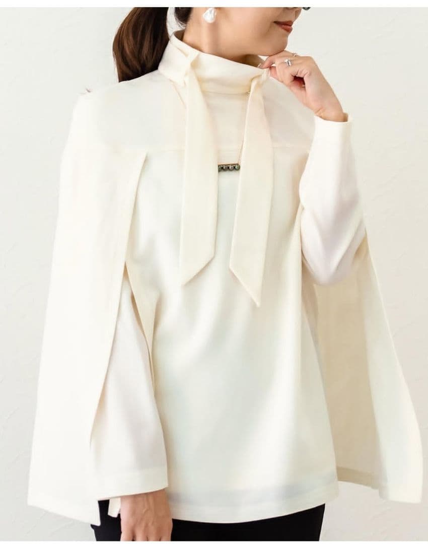 TRESOR by lana ボウタイケープブラウス