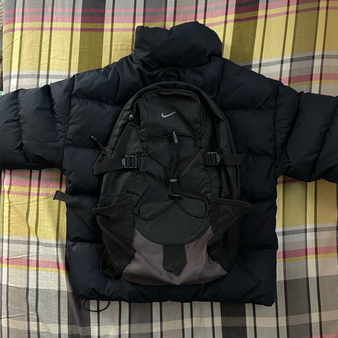 90s Old NIKE リュックサック　ブラック　テック系　y2k