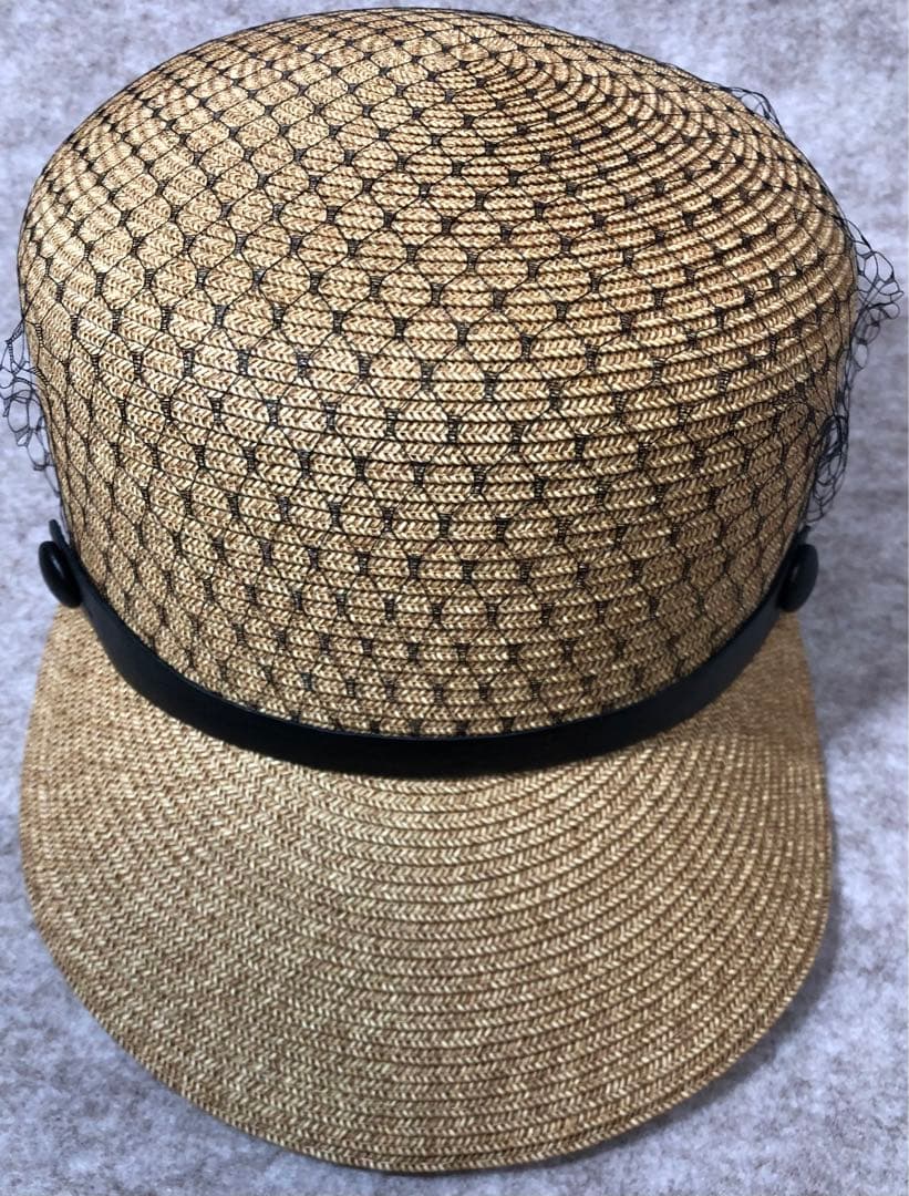 【2937】CA4LA カシラ 麦わら チュールキャスケット