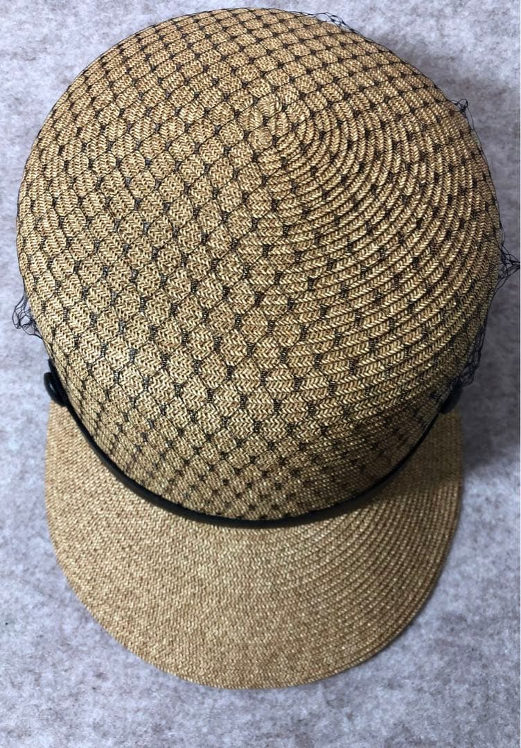 【2937】CA4LA カシラ 麦わら チュールキャスケット