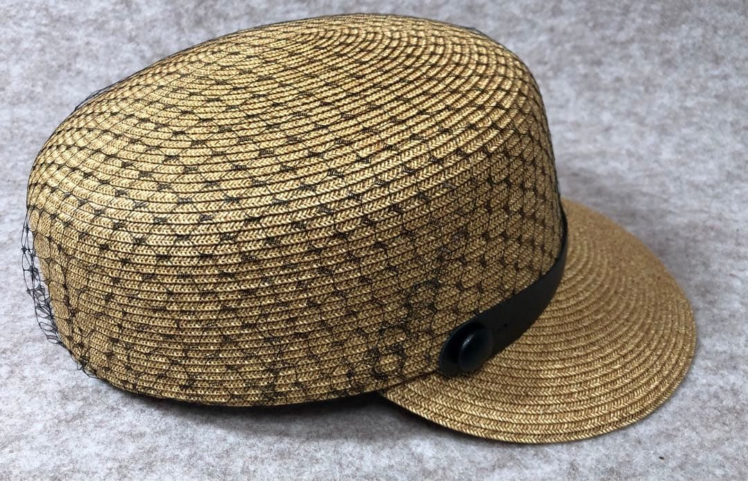 【2937】CA4LA カシラ 麦わら チュールキャスケット