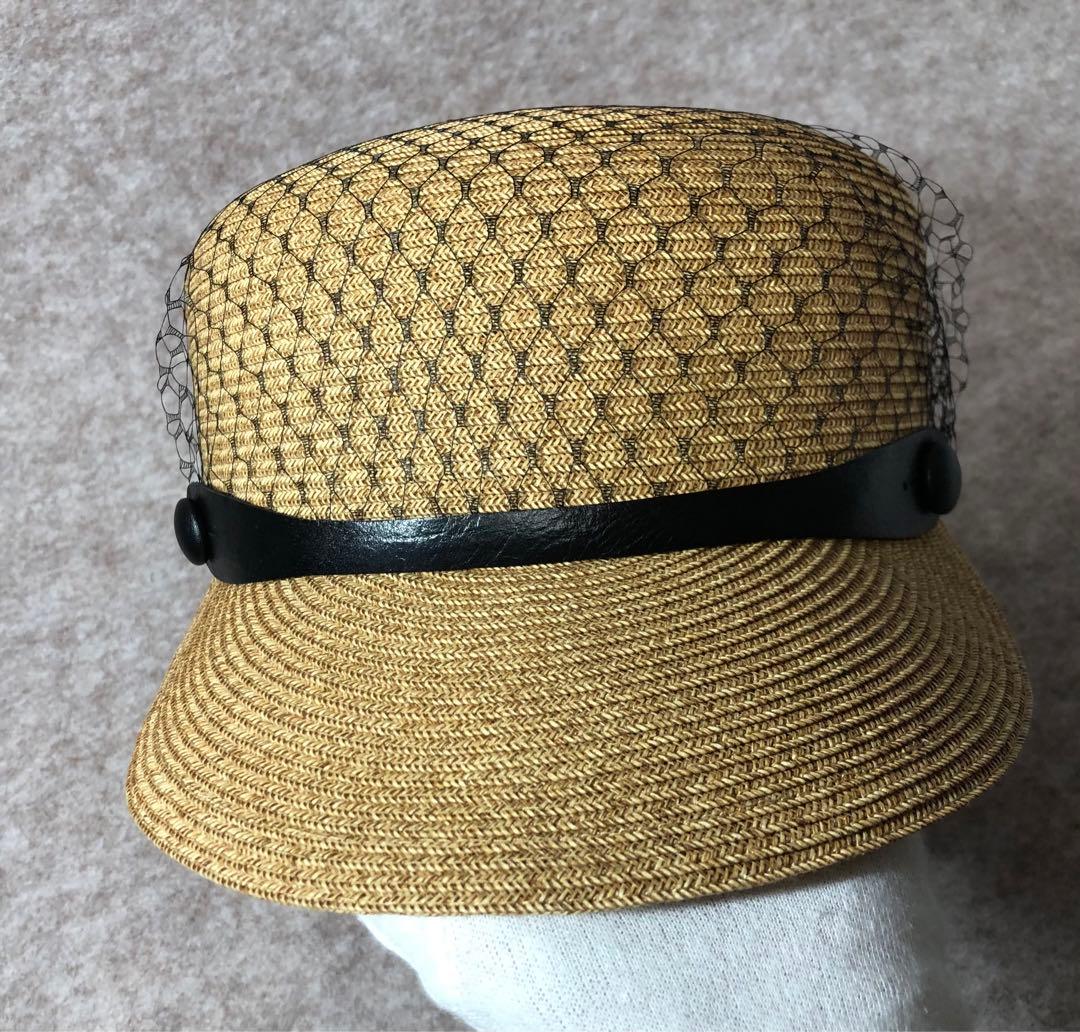 【2937】CA4LA カシラ 麦わら チュールキャスケット