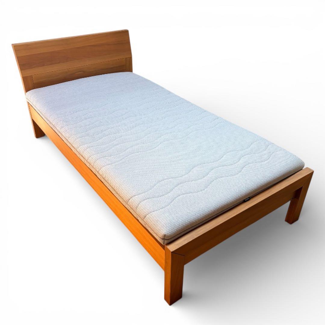 カリモク シングルベッド＋ヒュルスタ製ウッドスプリング＋カリモク マットレス