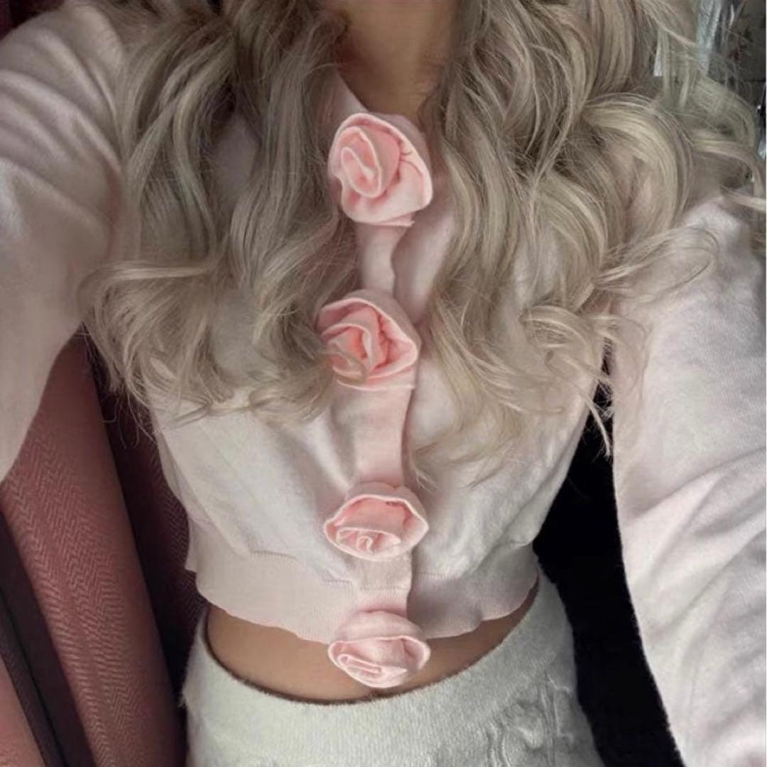 Treat Ürself ローズカーディガン pink