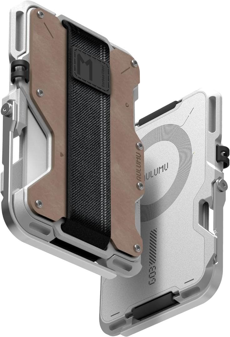 Aulumu G03 レザーメタル スマホスタンド＆Magsafeカードケース