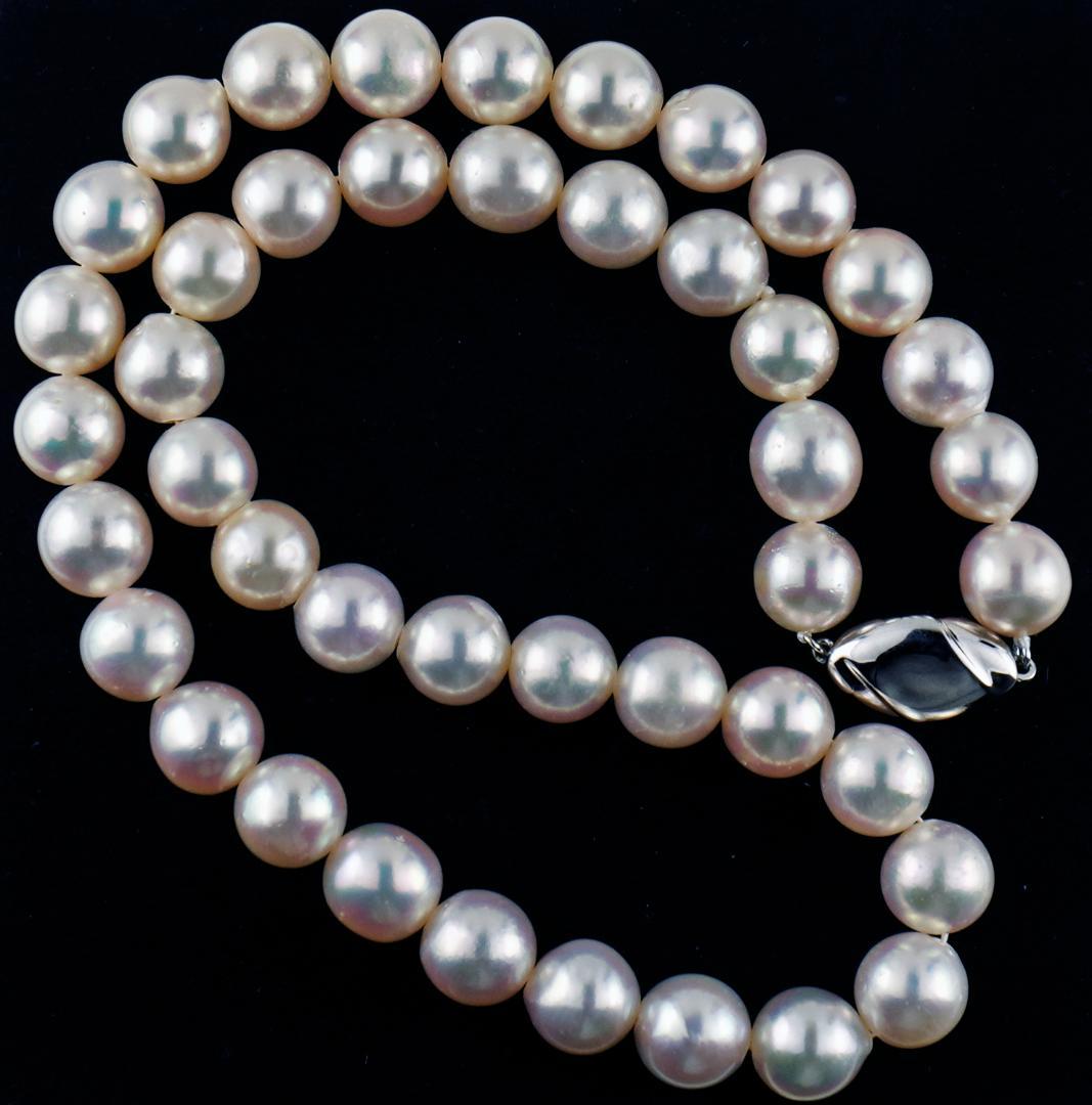 ふく様用 大粒あこや真珠9.0㎜～9.5㎜ネックレス鑑別ソーティング付き