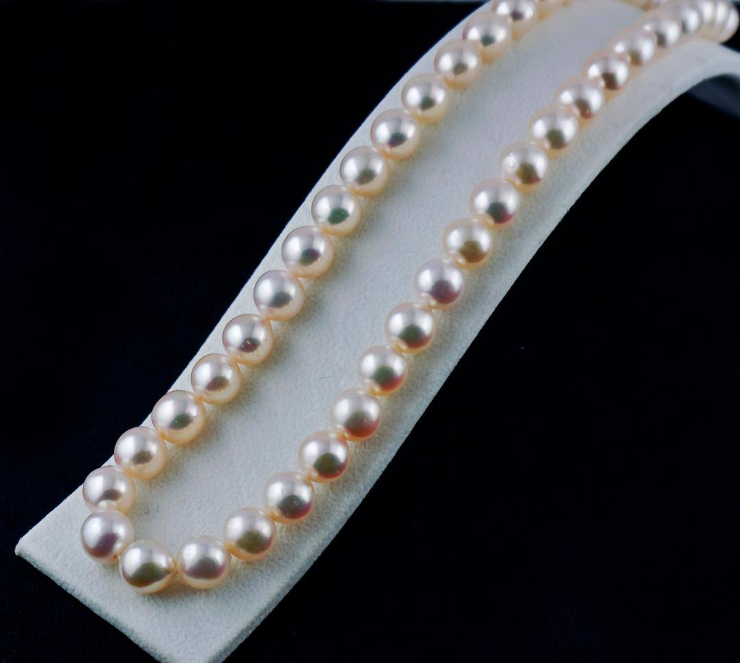 ふく様用 大粒あこや真珠9.0㎜～9.5㎜ネックレス鑑別ソーティング付き