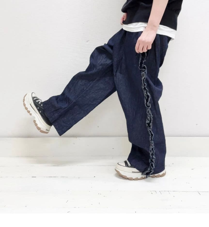 新品未使用！【Gauze#】インディゴビビアンパンツ