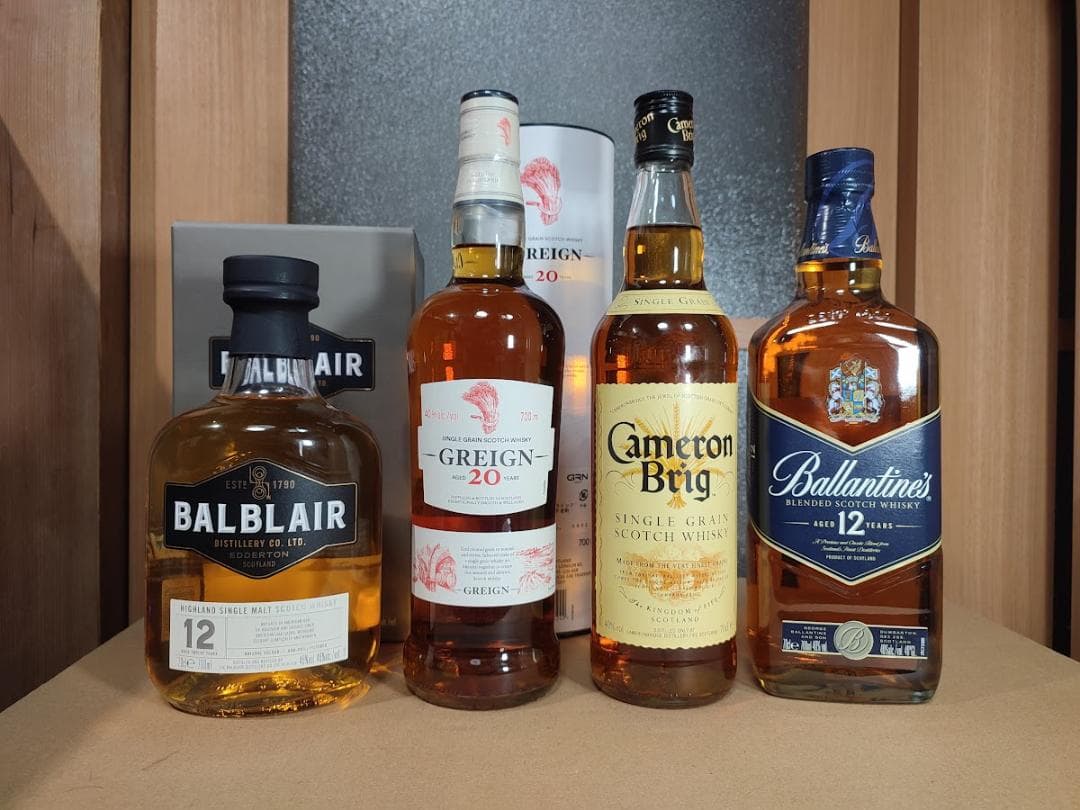 4本セット　バルブレア12年　GREIGN20年　キャメロンブリッジ　バラ12年