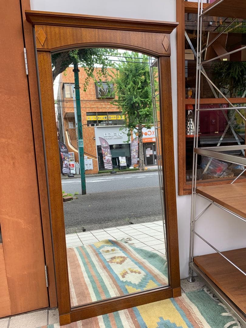 N0712-16★DREXEL ドレクセル ウォールミラー 木製縁 姿見