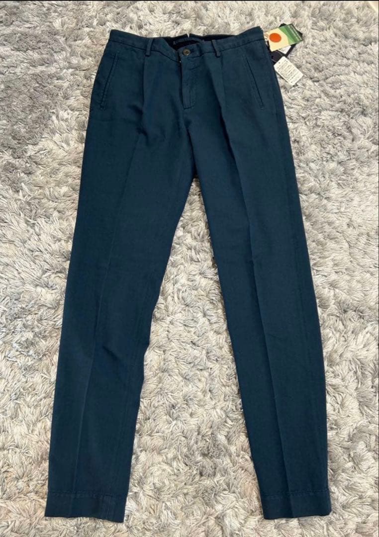 新品未使用 INCOTEX インコテックスコットン チノネイビー46