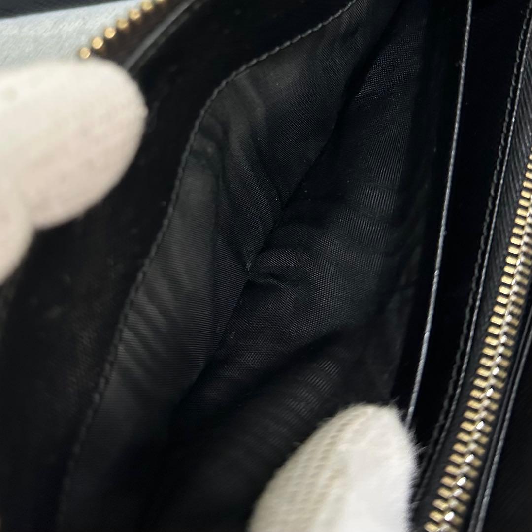 PRADA プラダ　長財布　ナイロン　三角ロゴ　ラウンドファスナー　ブラック