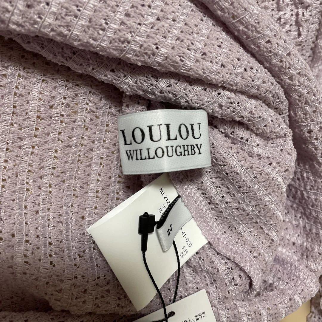 新品未使用 ルルウィルビー ハイネック パールボタン 長袖