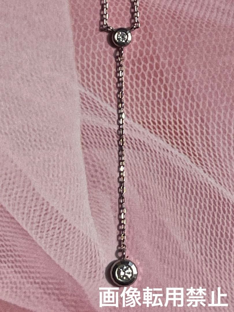 f*i様 Ａ⭐️使用一度⭐️ プラチナダイヤモンド Y字 ネックレス プラチナネ