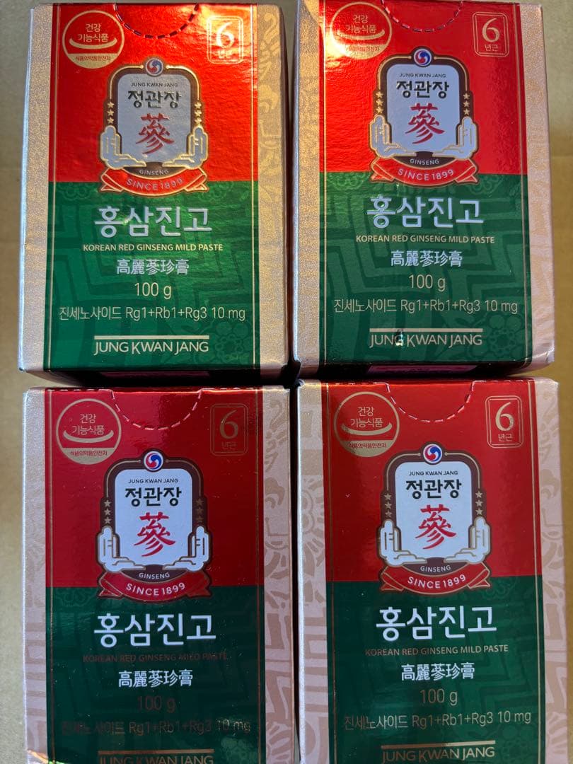 新品未開封 正官庄高麗人参エキス 高麗蔘珍膏 100g 4箱