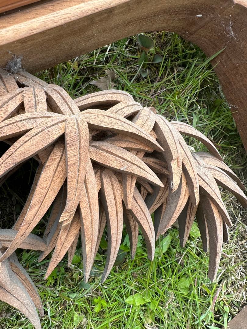 貴重【大島五雲　井波彫刻　特殊彫り 欄間】竹に雀　木彫り 彫刻