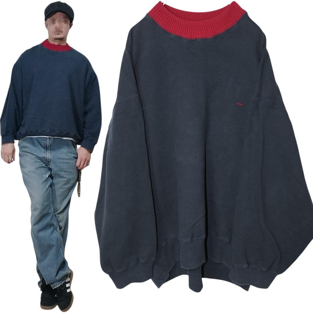 kolor カラー オーバーサイズ 切替モッズネック ニットスウェット XL相当