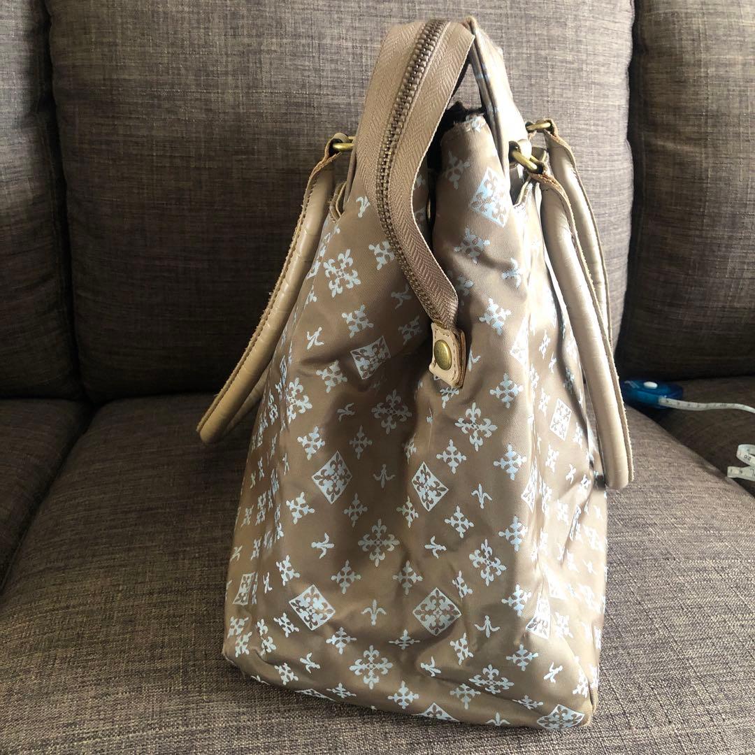 russet モノグラムビジネスバッグ ベージュ