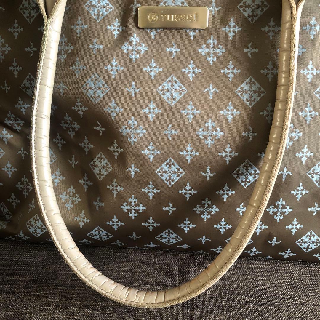 russet モノグラムビジネスバッグ ベージュ