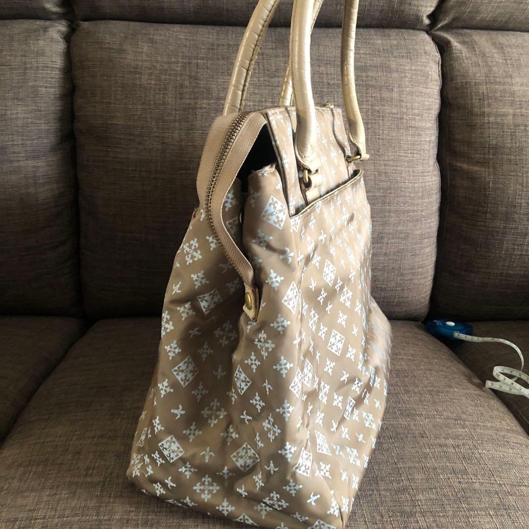 russet モノグラムビジネスバッグ ベージュ