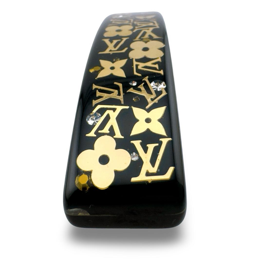 ルイヴィトン バレッタ モノグラム M65304 ブラック×ゴールド 美品