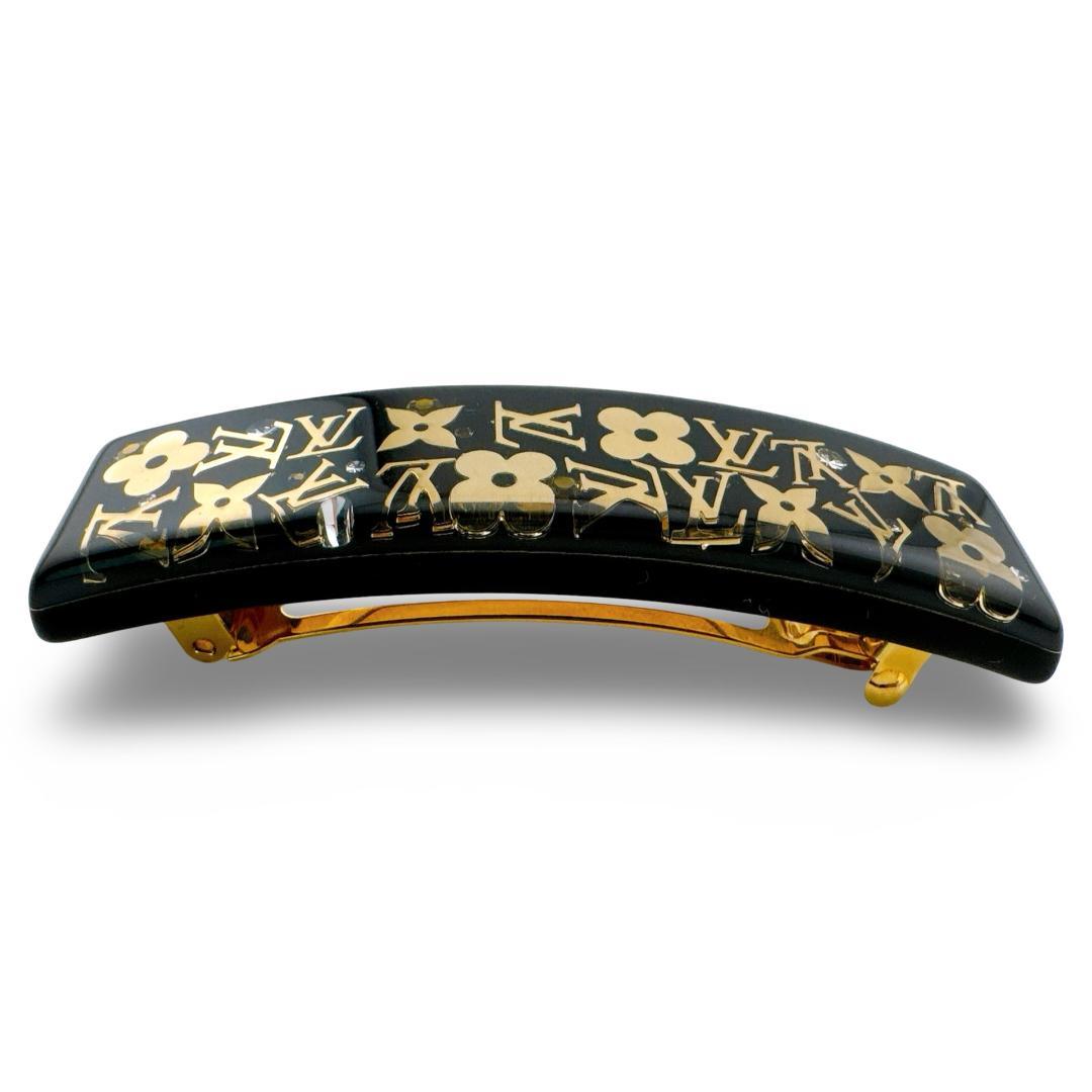 ルイヴィトン バレッタ モノグラム M65304 ブラック×ゴールド 美品