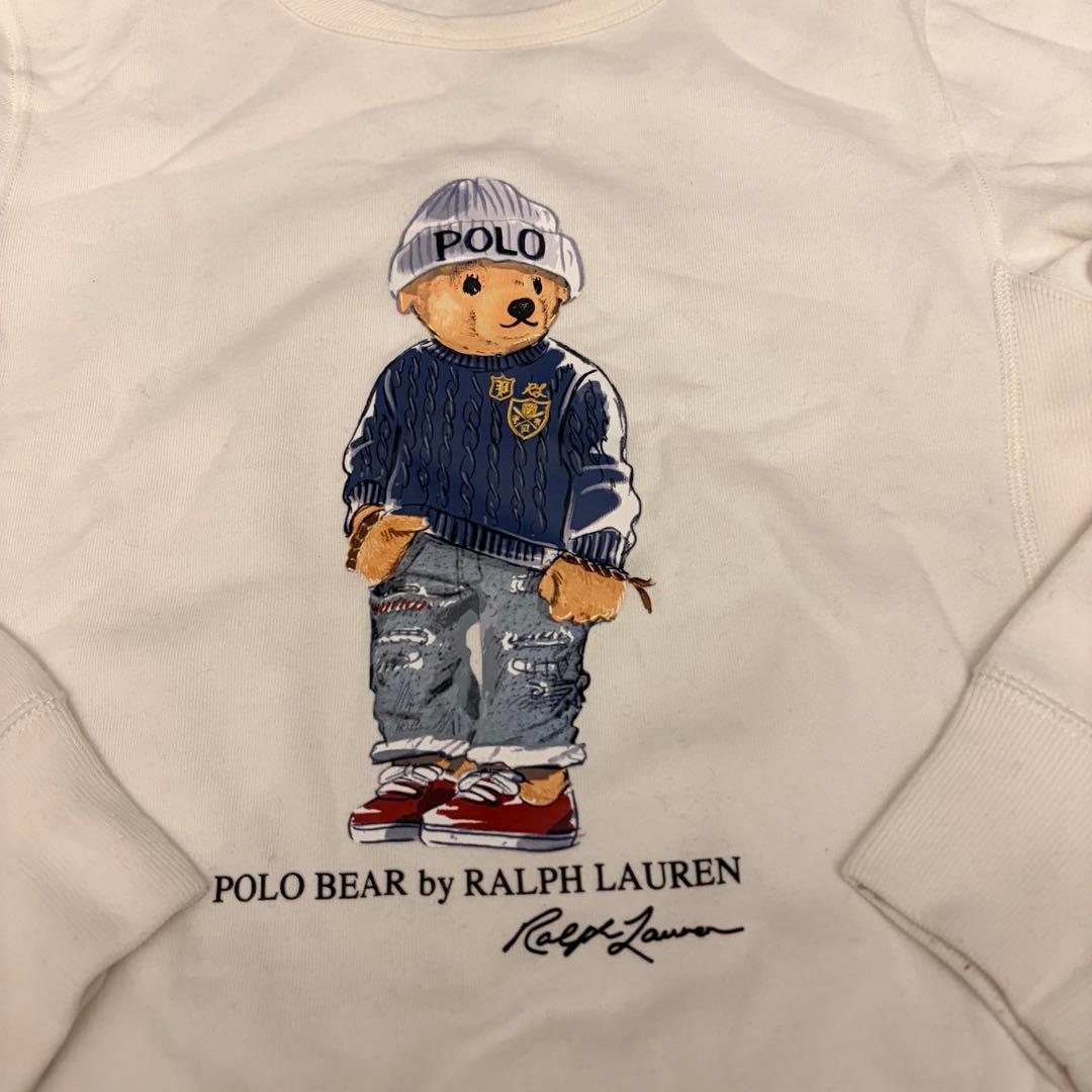 ポロラルフローレン　ポロベア　スウェット　S 白　ユニセックス
