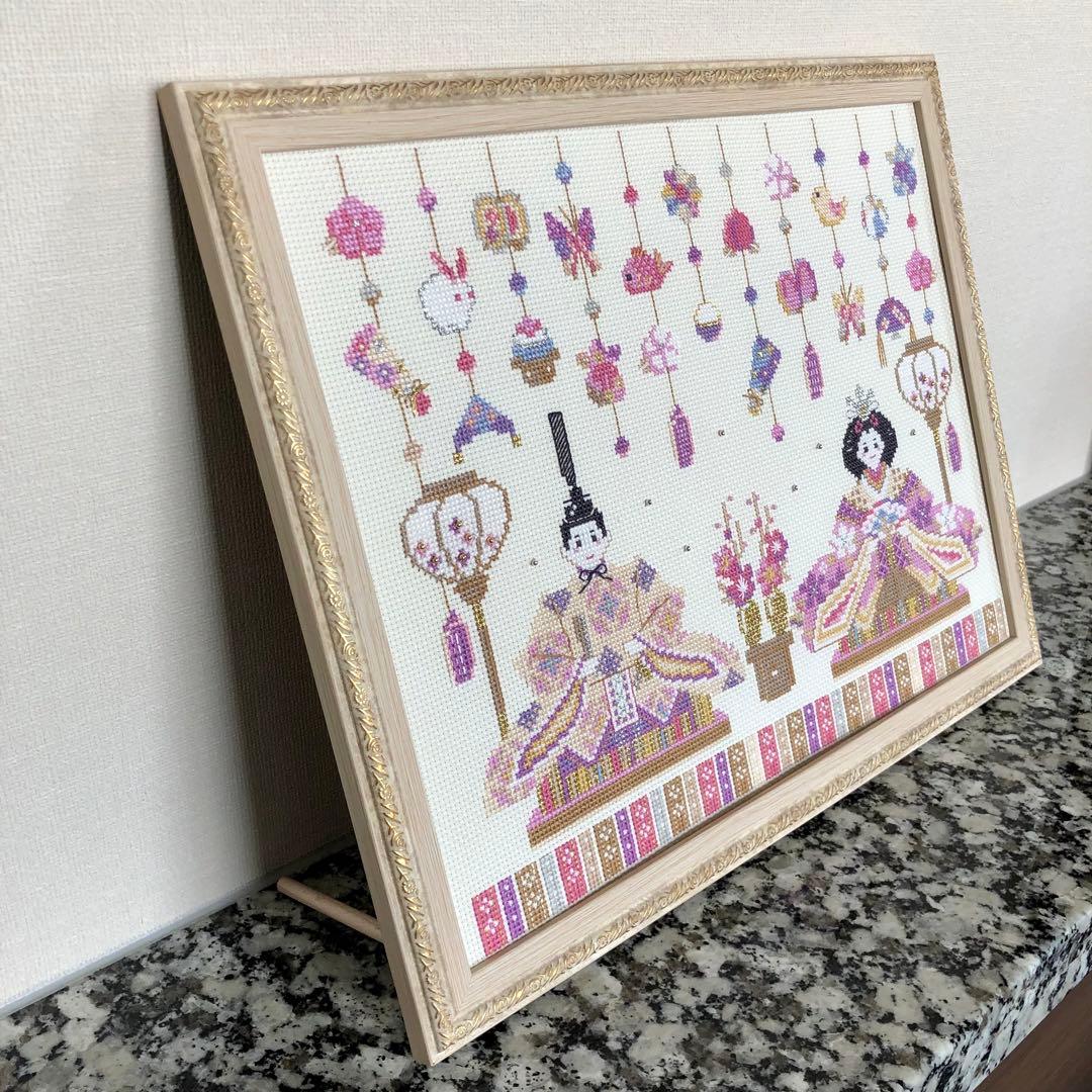 ホビーラホビーレクロスステッチ　完成品〈雛人形とつるし飾り〉