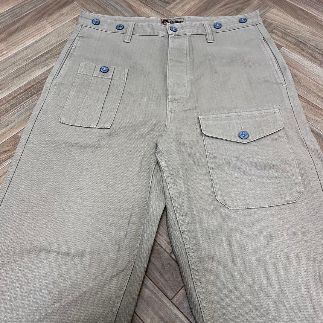 美品　ナイジェルケーボン　ライブロ　ブリティッシュアーミーパンツ　ヘリンボーン