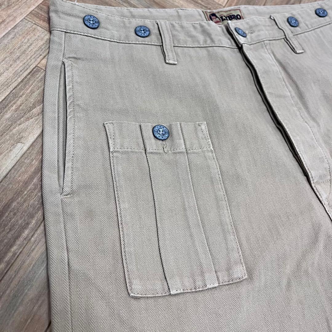 美品　ナイジェルケーボン　ライブロ　ブリティッシュアーミーパンツ　ヘリンボーン