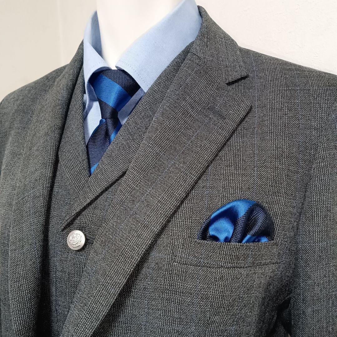 170 ワンダーファクトリー ベスト付 卒業式フォーマルスーツ グレー　卒服