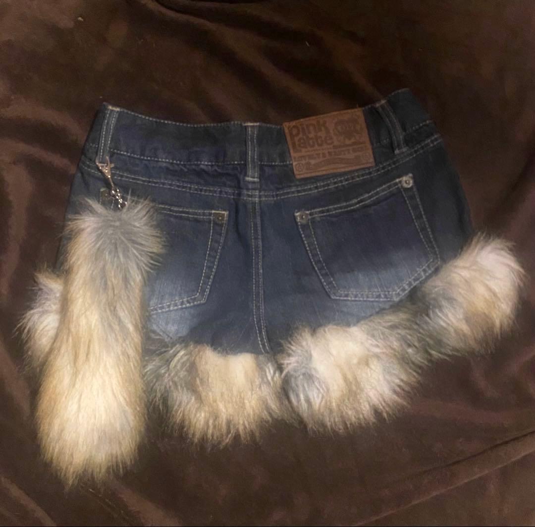 00s 平成ギャル　ショートパンツ　ファー　フェアリーグランジ　y2k パンク