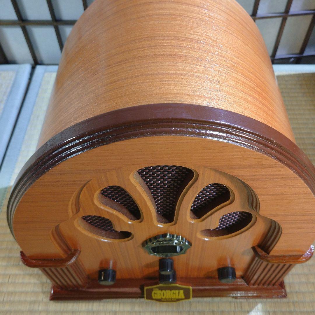 未使用品　ジョージア AM/FMラジオ 当選品 ノベルティ　木製