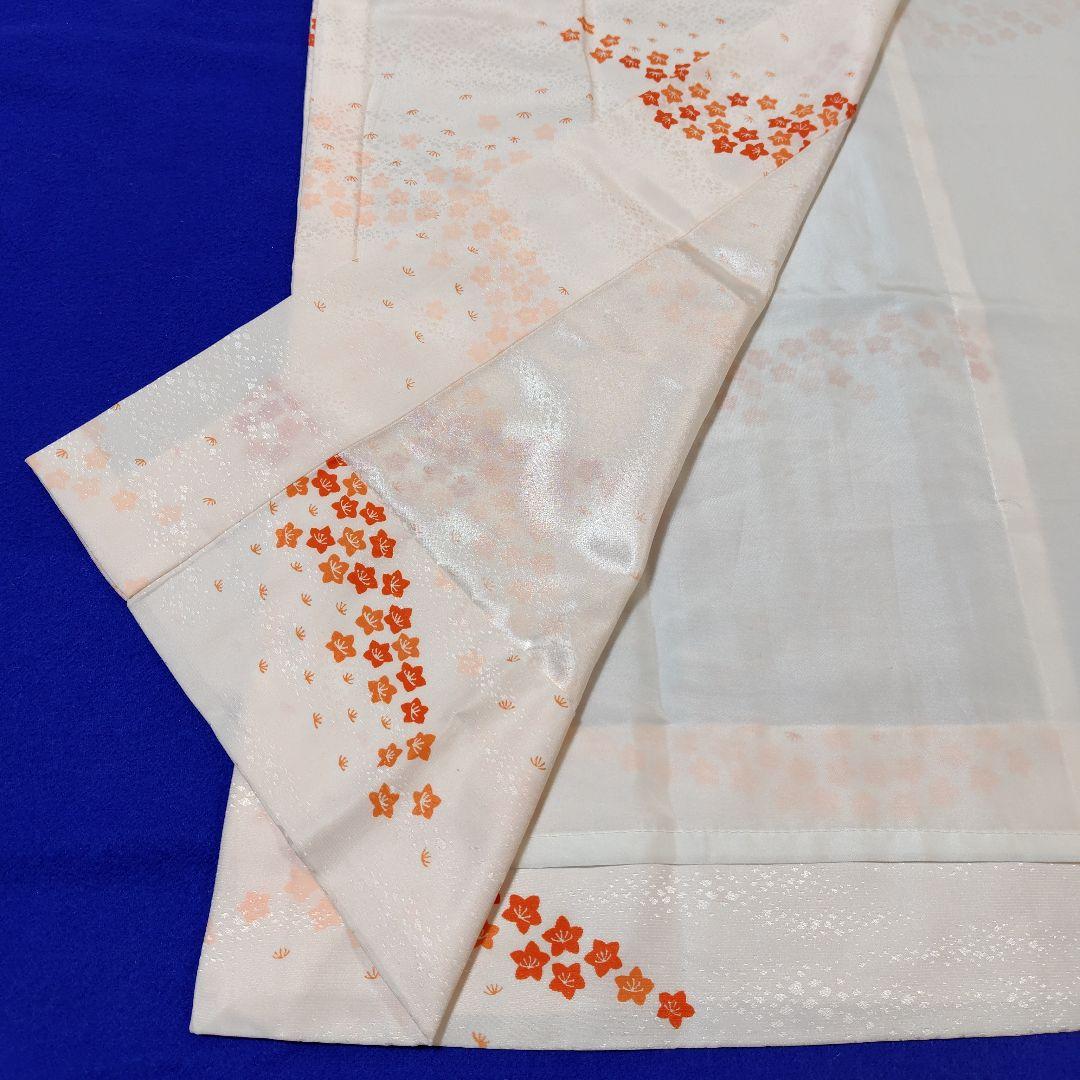 長襦袢　紙人形　半衿付　単衣　洗える　プレタ長襦袢　シルック　衣紋抜き　美品