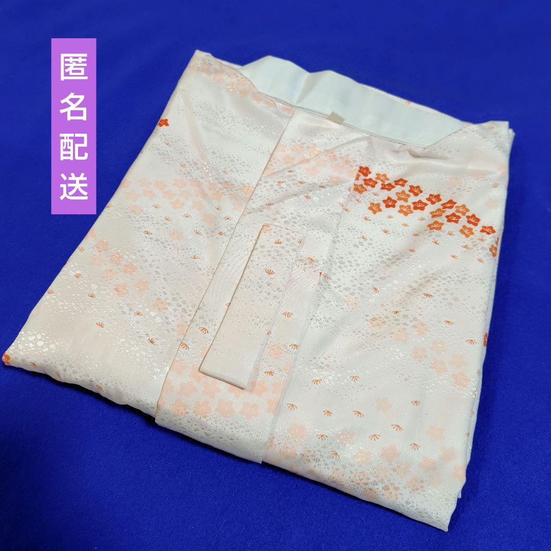 長襦袢　紙人形　半衿付　単衣　洗える　プレタ長襦袢　シルック　衣紋抜き　美品