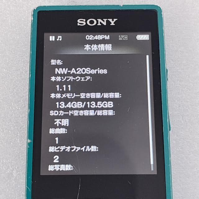 【良品】SONY WALKMAN NW-A25 16GB ハイレゾ ブルー