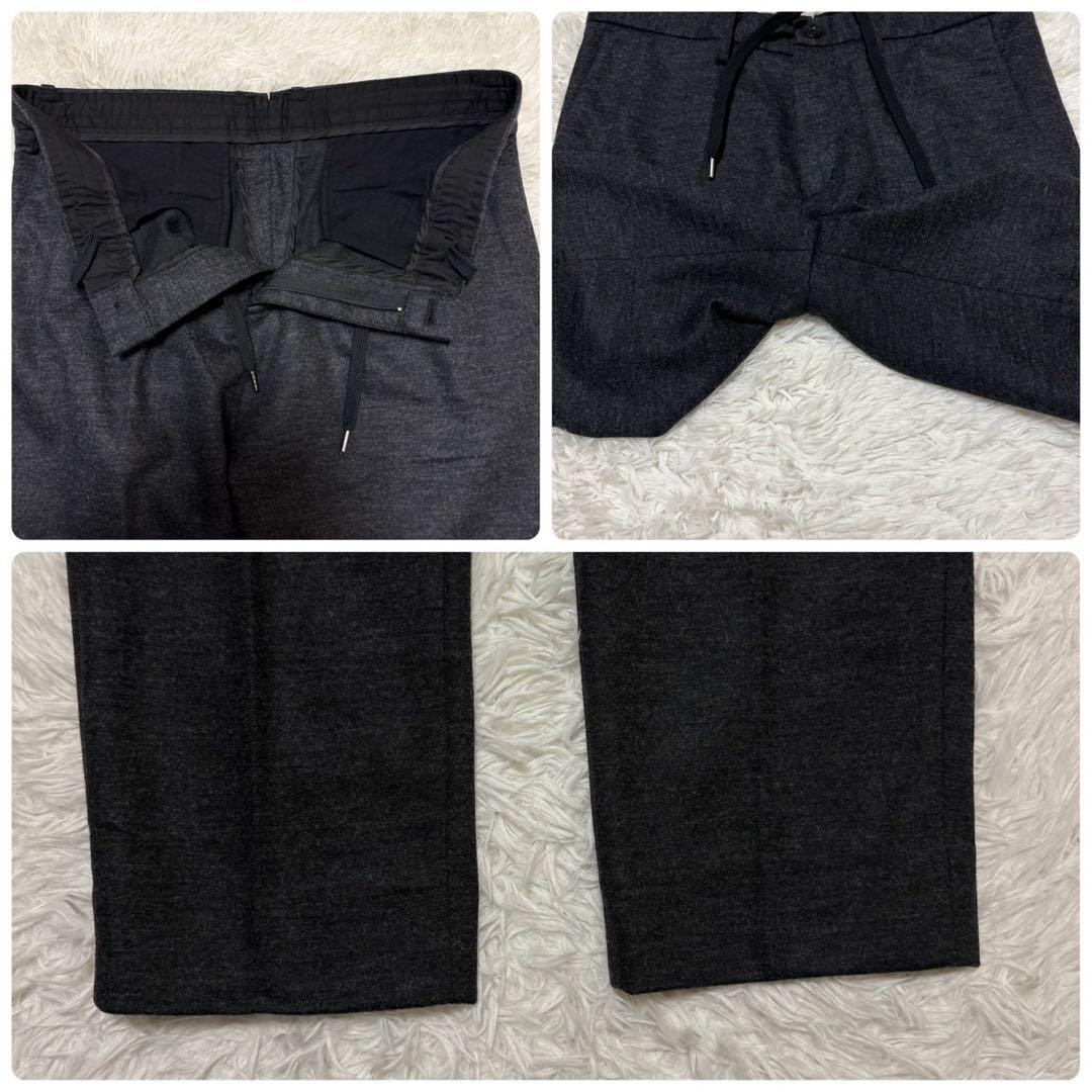 未使用級 XL✨ナノユニバース トラベルスーツ ダメリーノ ストレッチ 黒グレー