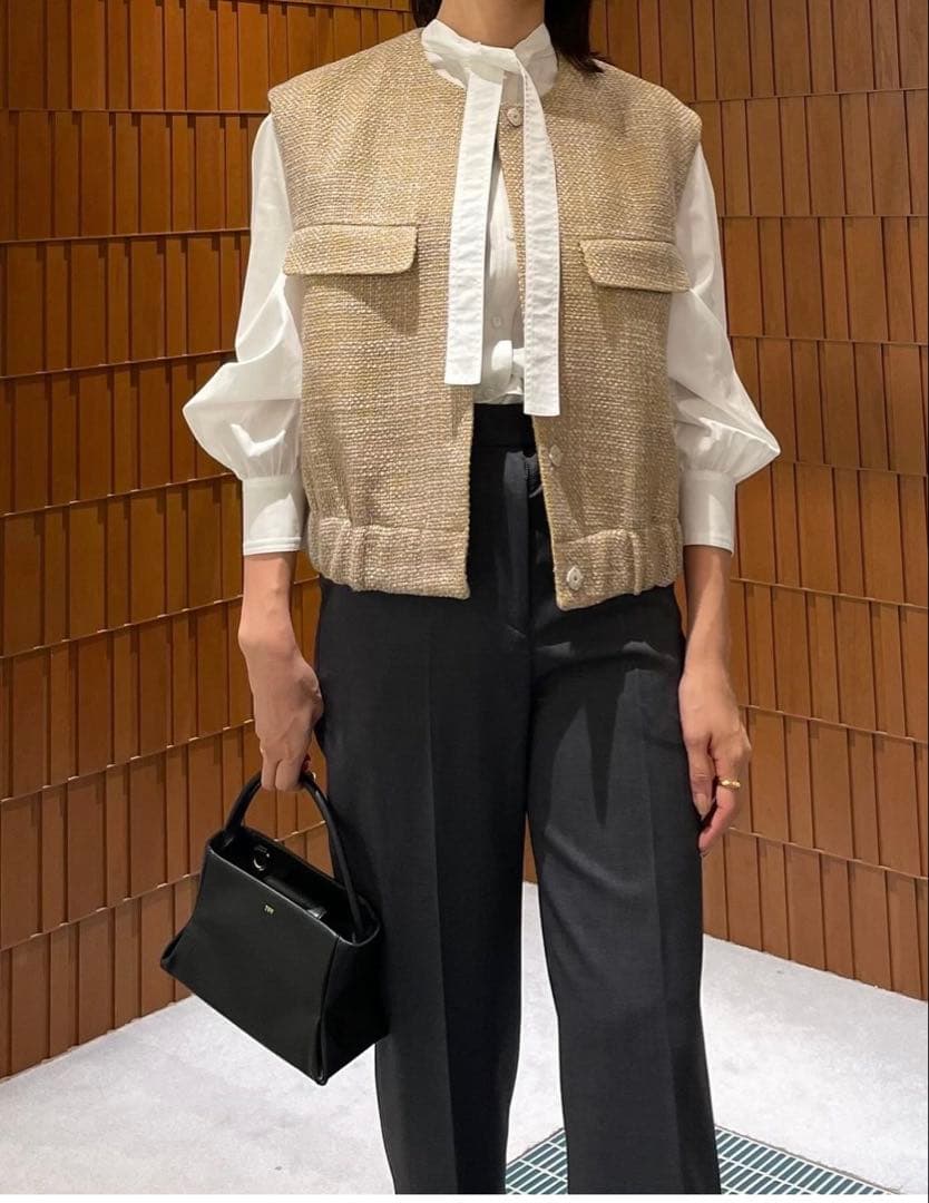 トゥモローランドコレクション　ロービングツイード ジレブルゾン