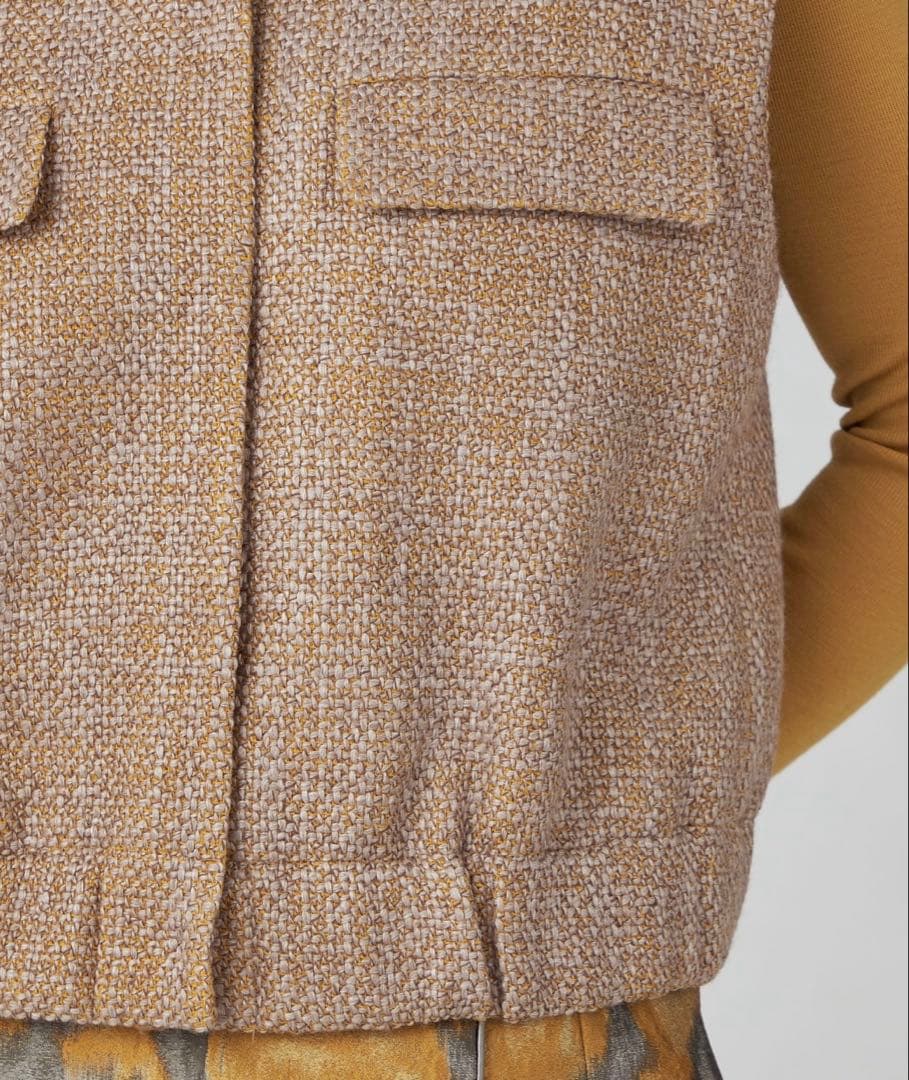 トゥモローランドコレクション　ロービングツイード ジレブルゾン