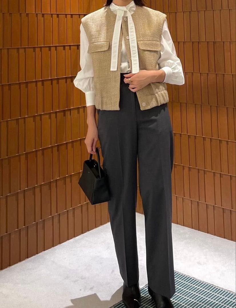 トゥモローランドコレクション　ロービングツイード ジレブルゾン