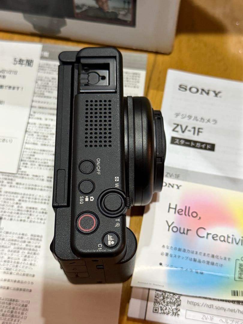 【ほぼ新品】5年保証書付き SONY VLOGCAM ZV-1F