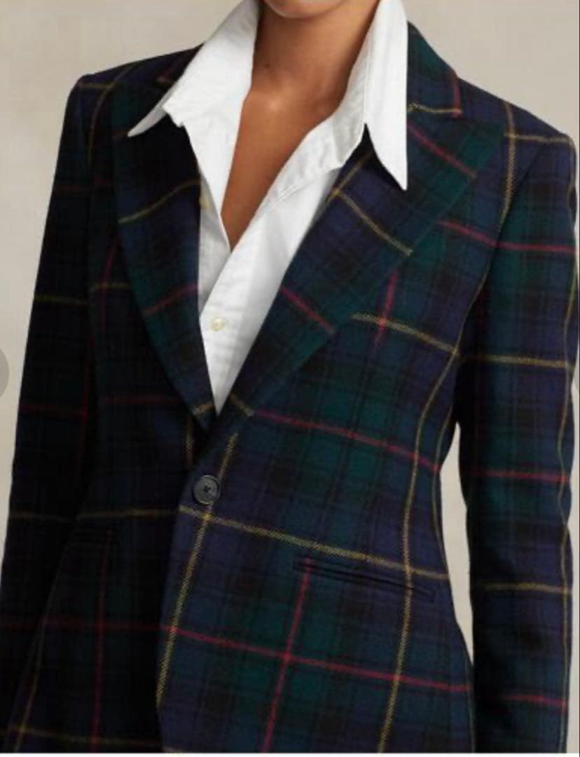 M*I様 POLO ラルフローレン タータンチェック ウールブレザー XS 現行