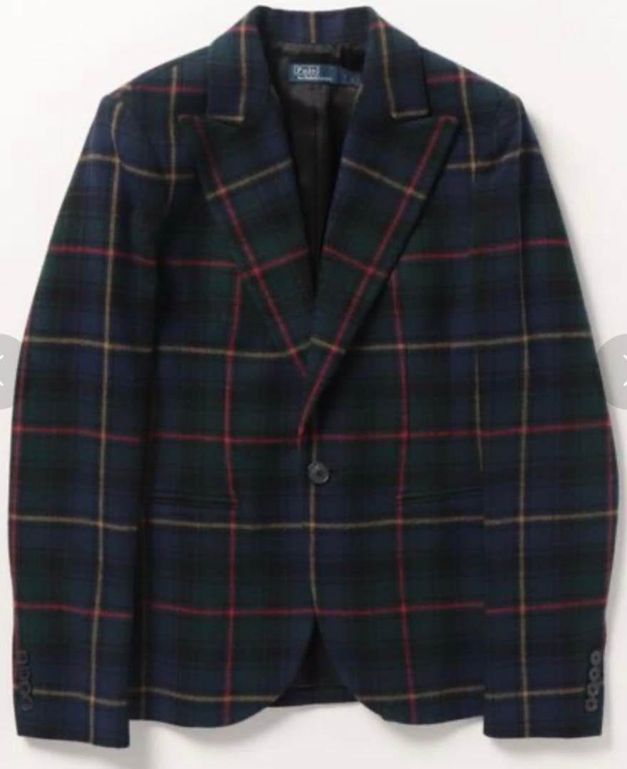 M*I様 POLO ラルフローレン タータンチェック ウールブレザー XS 現行
