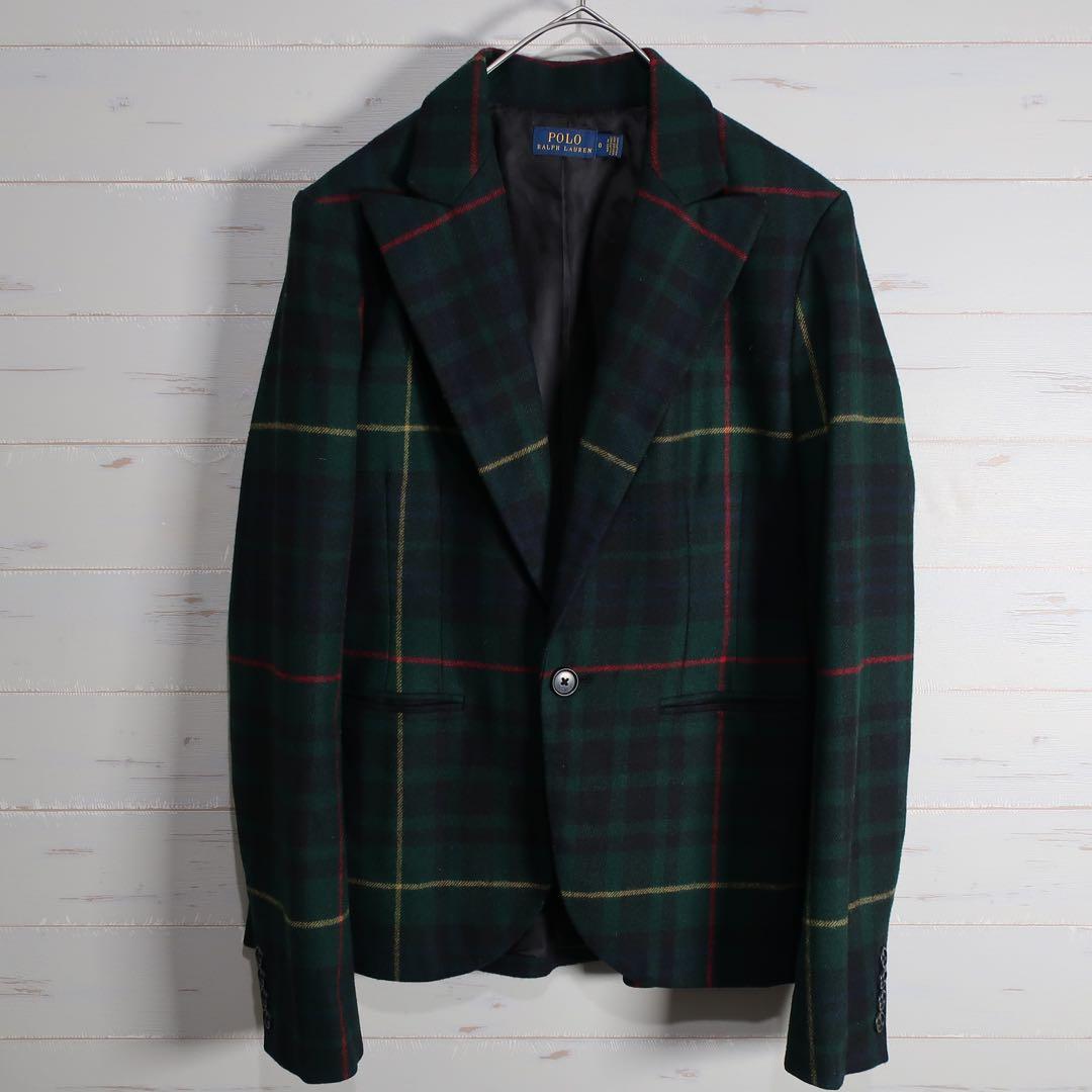 M*I様 POLO ラルフローレン タータンチェック ウールブレザー XS 現行