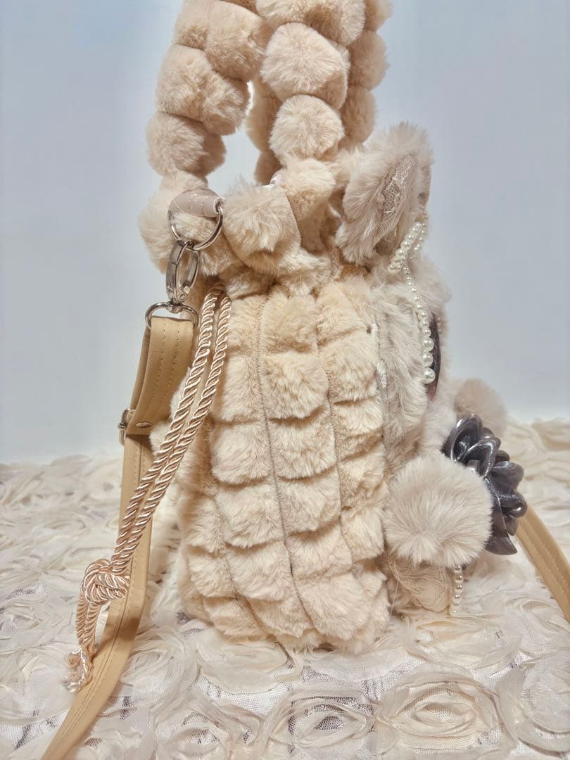 コヤンイサムチョン　フワフワ巾着バッグ ショルダーバッグ