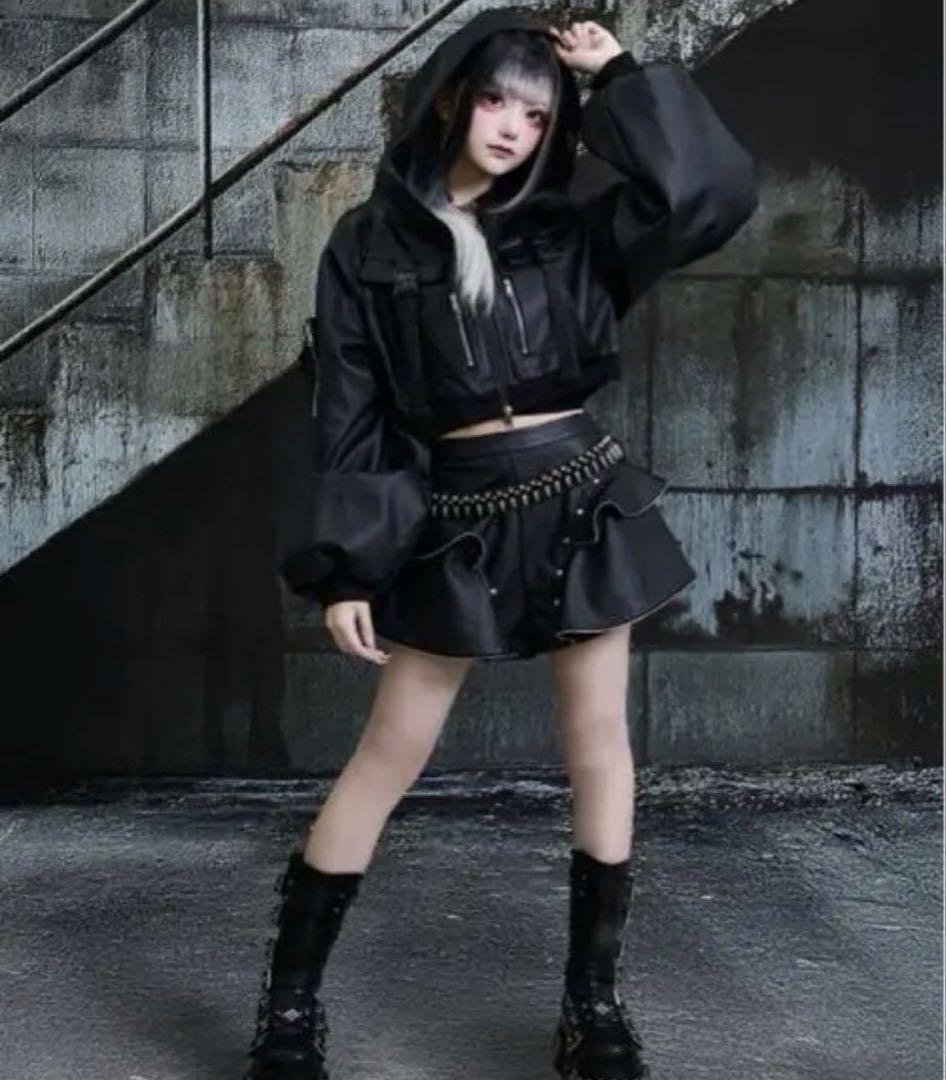 いるいる戦術特殊部隊～冥華MEIKA～（上）クロップドPUジップパーカー