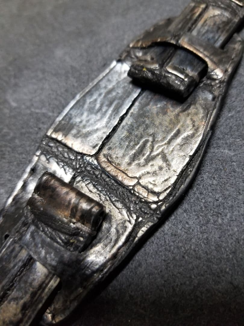 19mm 本物 クロコダイル BUND 裏側完全防水革 半艶マジョーラ