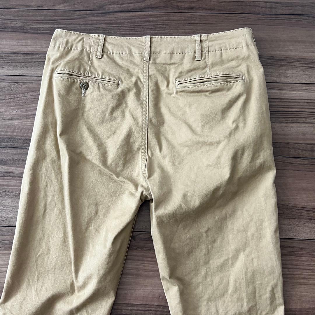 【ビームス百名品】ストレッチテーパードチノ ベージュ サイズM BEAMS