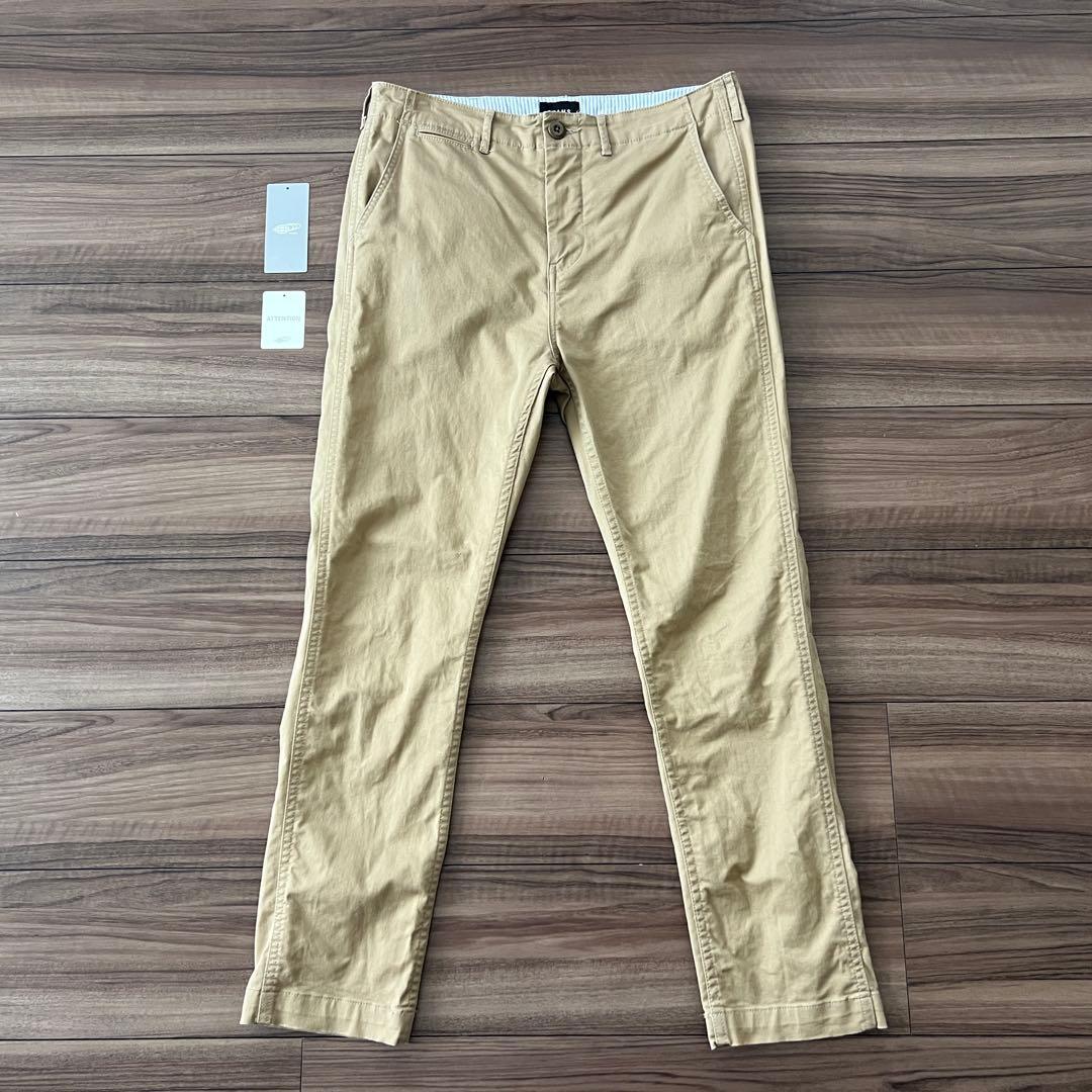 【ビームス百名品】ストレッチテーパードチノ ベージュ サイズM BEAMS